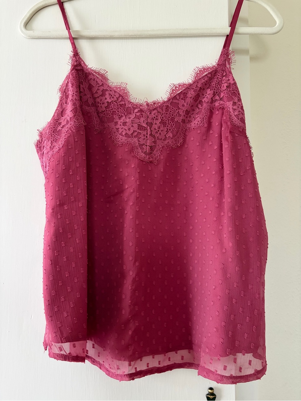 Abercrombie & Fitch Pink Lace-Trim Camisole